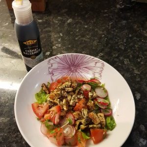 Kvällssallad med halloumi